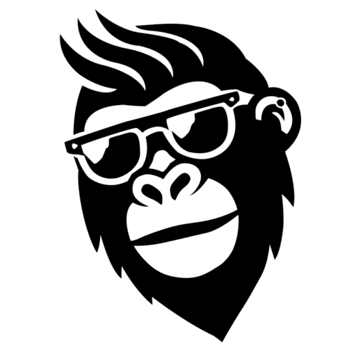 Groerilla Silverback Consulting Logo showing a Gorilla Icon wearing sunglasses